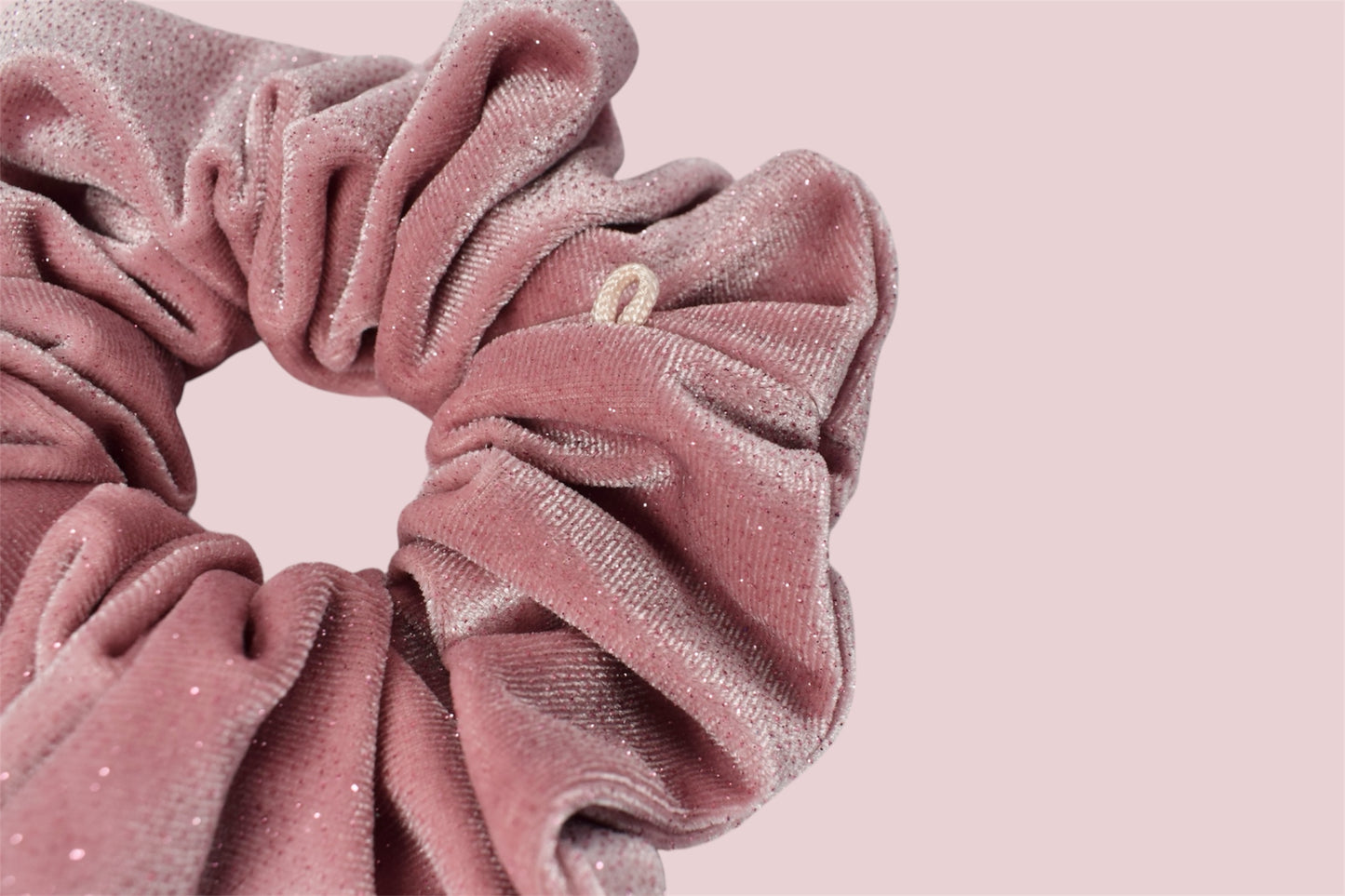 Blush Pink Sparkling Scrunchie with the Go Loop - Shine Bright