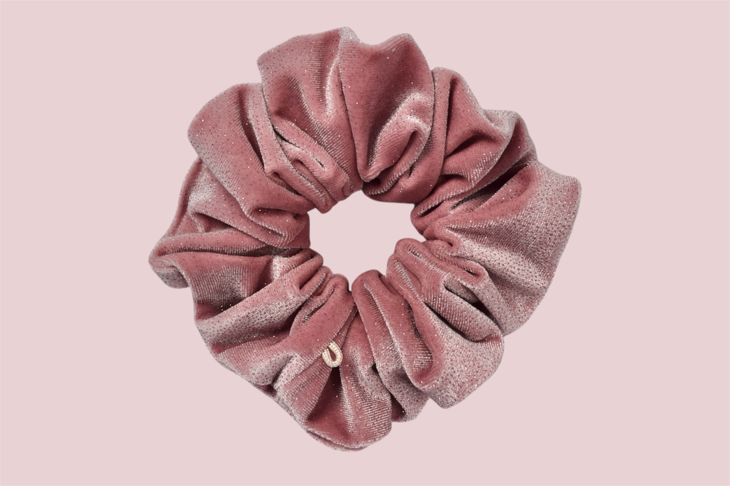 Blush Pink Sparkling Scrunchie with the Go Loop - Shine Bright
