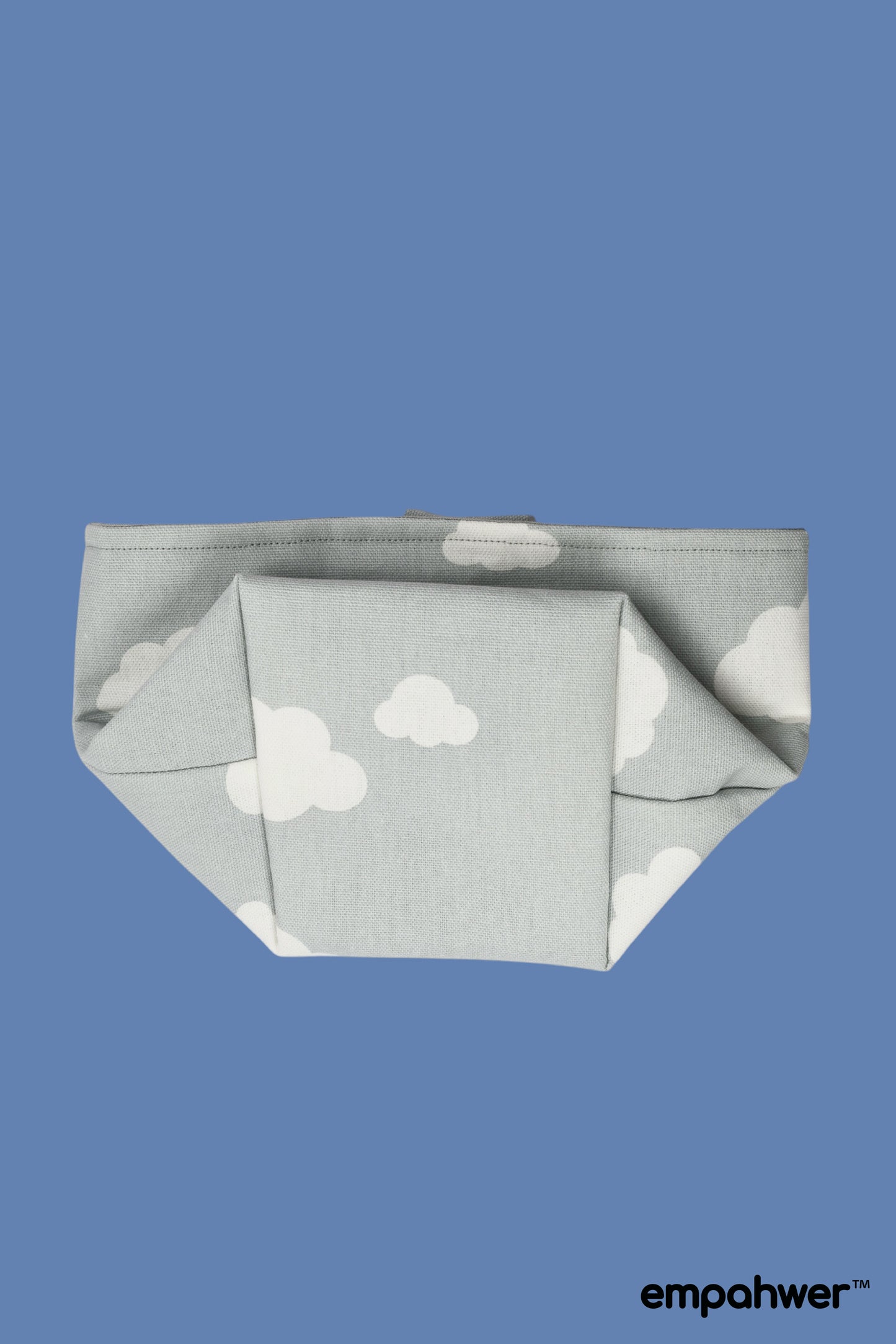 Grey Cloud Tissue Box Holder with Hanging Loop