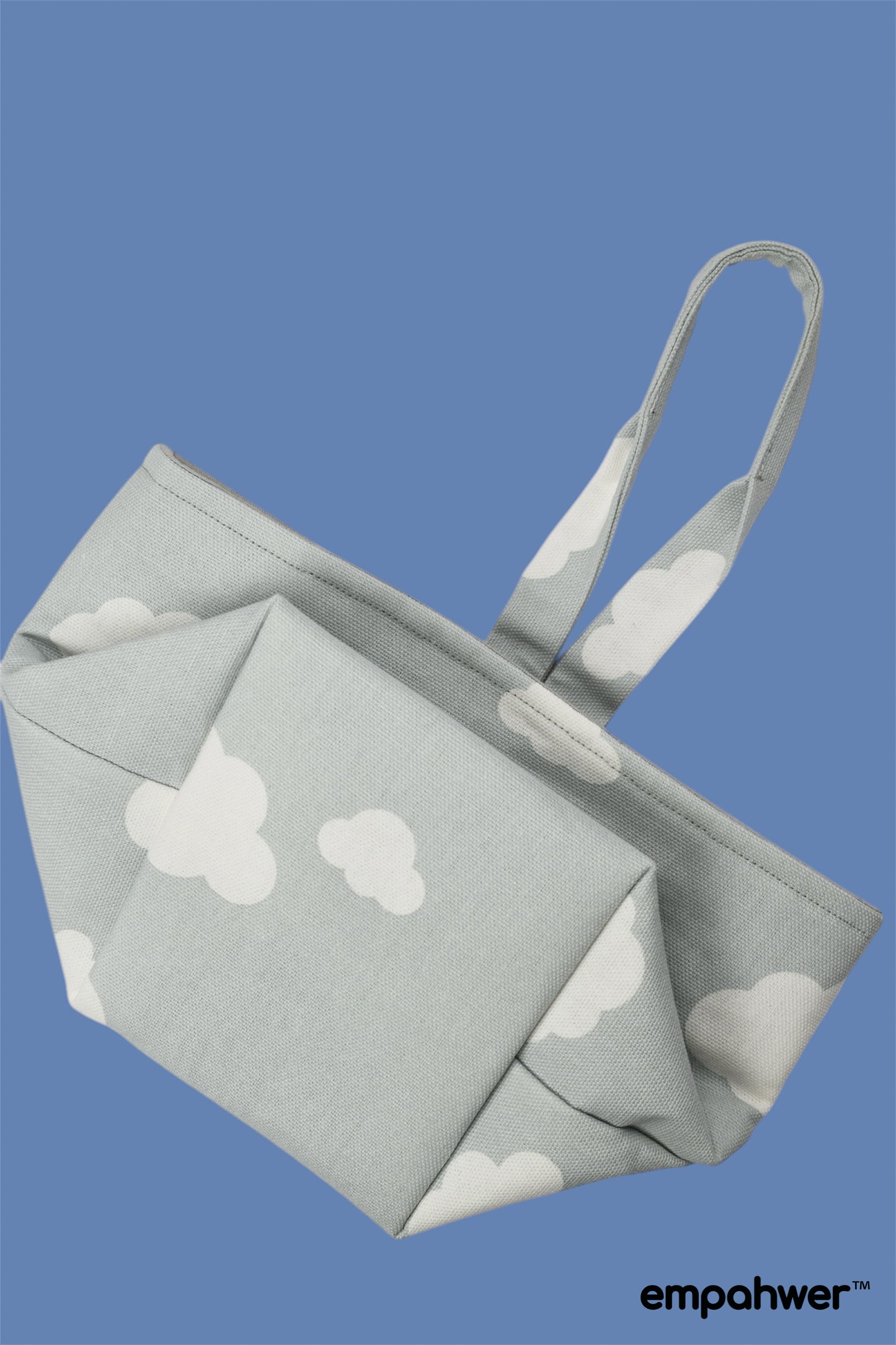 Grey Cloud Tissue Box Holder with Hanging Loop