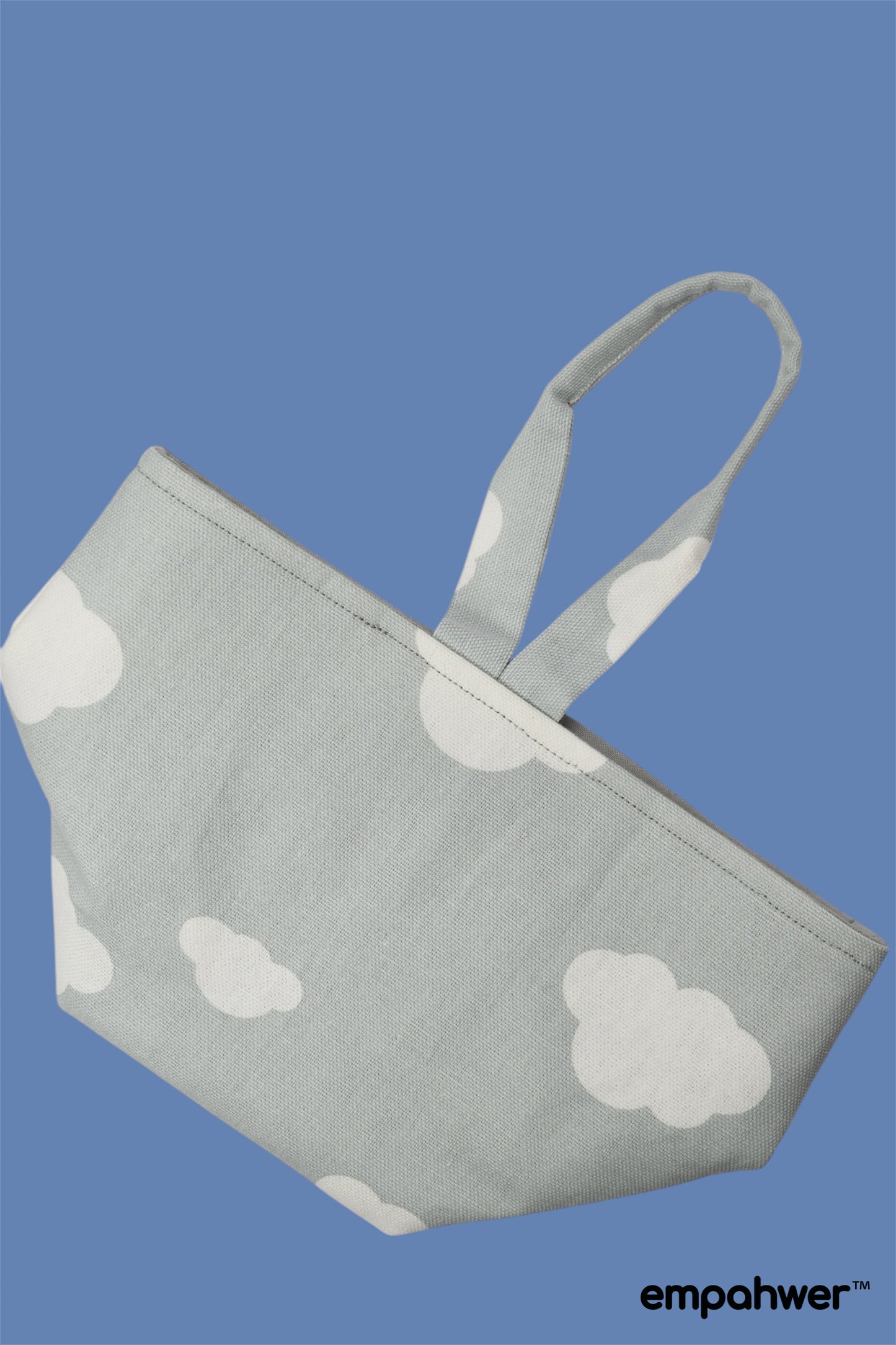Grey Cloud Tissue Box Holder with Hanging Loop