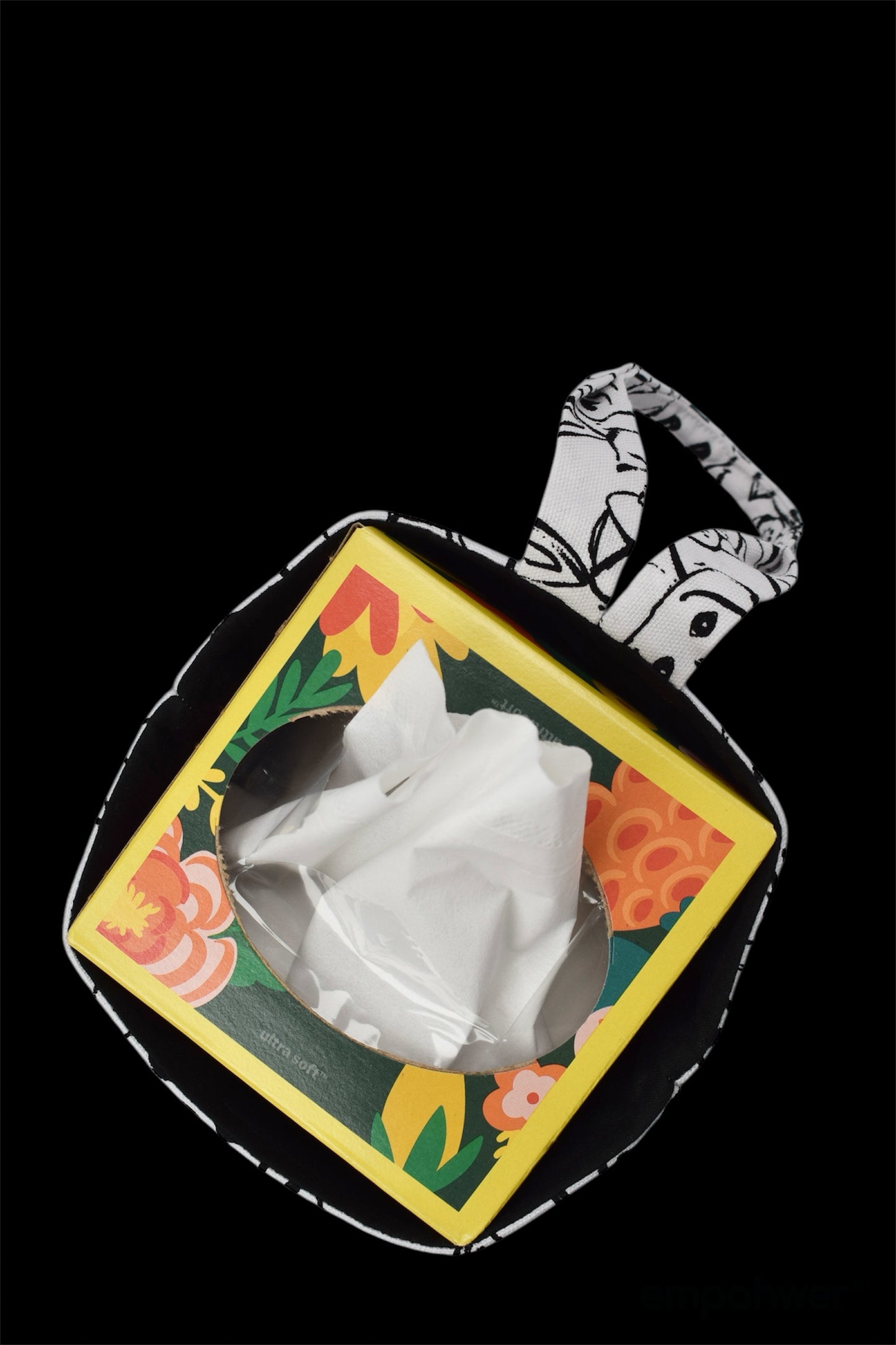 Dogs and Paws Tissue Box Holder with Hanging Loop