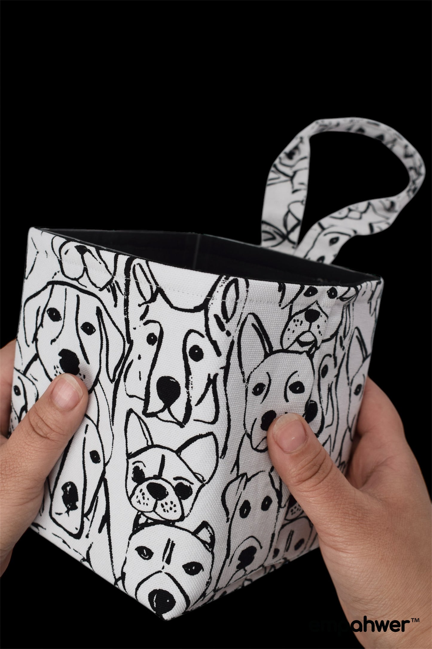 Dogs and Paws Tissue Box Holder with Hanging Loop
