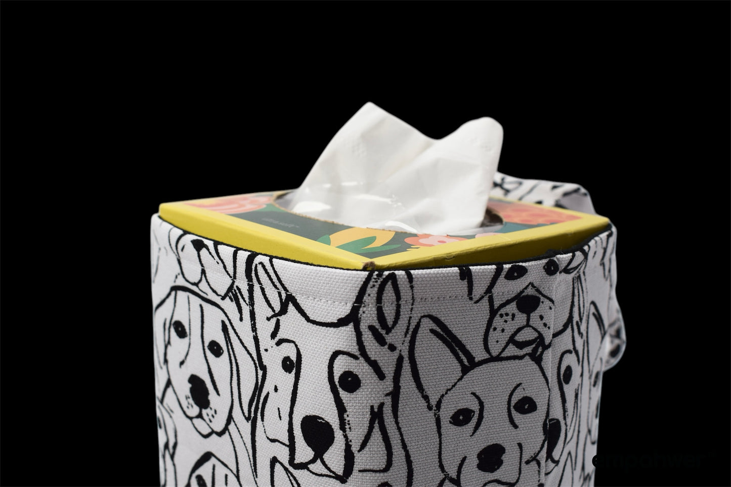 Dogs and Paws Tissue Box Holder with Hanging Loop
