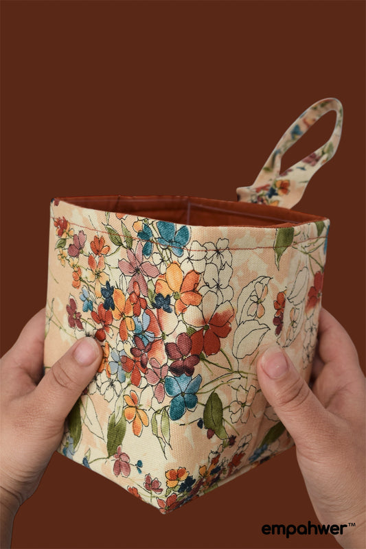 Floral Bloom Tissue Box Holder with Hanging Loop