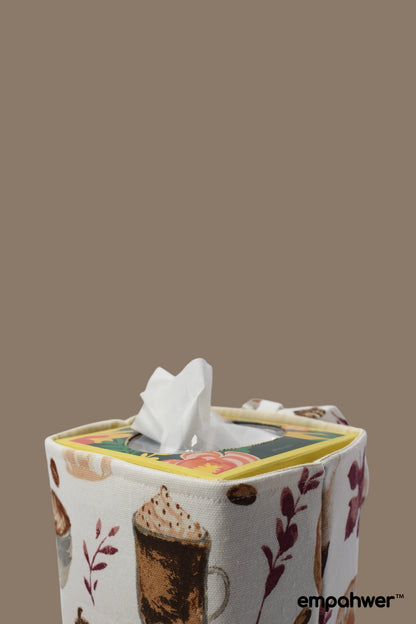 Coffee Break Tissue Box Holder with Hanging Loop